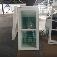 Fenêtres à guillotine en vinyle à double vitrage résistantes aux ouragans, conformes aux normes australiennes, fenêtres coulissantes verticales en PVC durable