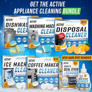 ACTIVE Washing Machine Cleaner Descaler 24 Tablets 12-Month Supply HE Front & <b>Top</b> <b>Load</b> Washer - Product Image 3