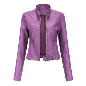 Chaqueta de Cuero para Mujer, Venta al por Mayor, Alta Calidad, Logotipo Personalizado Impreso - Product Image 1