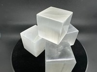 Cubo de Cristal de Selenita y Ágata Hecho a Mano, Cargado con Reiki, Gema Curativa, Equilibrio de Chakras, Alivio de la Ansiedad, Meditación, Amuleto para el Hogar