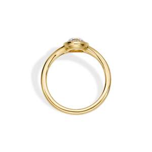 Anillo de compromiso con diamante ovalado talla rosa de 1.51 ct, E VS1, diamante cultivado en laboratorio, en oro amarillo de 14K, favorito para el registro de boda - Product Image 3