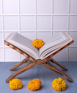 Support de livre pliable en bois de noyer pour une utilisation régulière serre-livres pour étagères fin de livre décorative pour livres lourds - Product Image 5