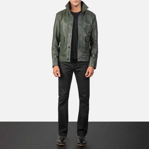 Chaqueta de cuero de moda para hombre 2025 prendas de vestir exteriores de cuero genuino Premium OEM estilo motorista ropa de calle chaqueta al por mayor a granel para hombres - Product Image 3