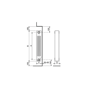 Radiadores de Aluminio Fundido Fondital BLITZ Super B4, Distancia entre Ejes de 500 mm, 5 Elementos, para Sistemas de Climatización Domésticos - Product Image 3