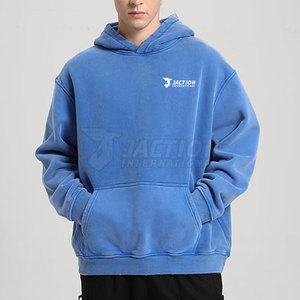 Sudadera con capucha lavada con ácido hecha de algodón para hombre de nuevo estilo de fabricante pakistaní, ropa de verano de manga larga, ropa informal para hombre, Sudadera con capucha - Product Image 3