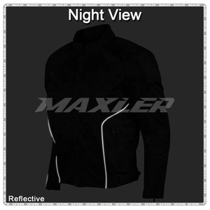 Ropa para hombre con logotipo personalizado, chaqueta de moto impermeable Cordura textil con cremallera completa para hombre. - Product Image 6