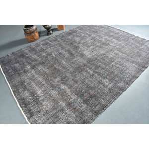 พรมขนสัตว์สีเทาสีน้ำเงินขนาด7.3x9.8ฟุตแบบคลาสสิกสไตล์ตุรกีแบบคลาสสิกการเย็บปะติดปะต่อกันสี่เหลี่ยมผืนผ้าสำหรับห้องนั่งเล่นขนตุ๊กตาลาเท็กซ์ - Product Image 2