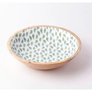 ชามเสิร์ฟอาหารเคลือบทำจากไม้พร้อมช้อนและชุดส้อมชามสลัดและอาหารทรงกลมหรูหราสำหรับเครื่องใช้บนโต๊ะอาหารในงานแต่งงาน - Product Image 5