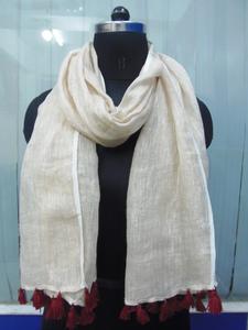 Châle long en coton 100% pour femmes MAYURI CREATIONS, classique, tissé, doux, léger, à carreaux, respirant, durable, confortable pour l'été - Product Image 2