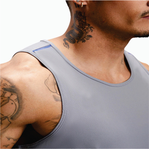 Men's Custom Polyester Sporty <b>Singlet</b> Quick-Drying Summer Vest with Breathable Muscle Sleeveless for Gym Bodybuilding & <b>Running</b> - Product Image 5