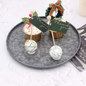 Bandeja Redonda de Metal Galvanizado Hecha a Mano de Grado Comercial para Servir en la Cocina del Hogar, Apta para Lavavajillas y Microondas - Product Image 2