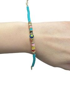 DAFNI BIG PAZAR Bohemia <b>Beaded</b> <b>Bracelet</b> with Natural Stone Precious Metal Alloy Micro Insert Unisex Gift From Istanbul - Product Image 3