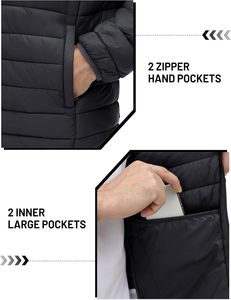 Chaqueta Acolchada Ligera para Hombre, Chaquetas Acolchadas de Invierno, Abrigos Aislantes Resistentes al Agua y al Viento - Product Image 4