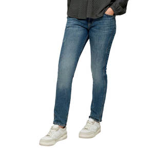 Pantalones vaqueros informales de color sólido de cintura alta para mujer personalizados al por mayor/Pantalones vaqueros informales de mejor diseño para mujer de todas las tallas - Product Image 2