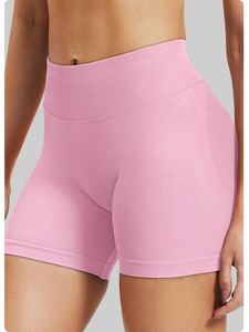 Short de course femme taille haute respirant sans couture Logo personnalisé Sports d'été Compression Yoga Scrunch Butt Yoga taille élastique - Product Image 4