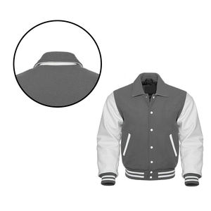 Vente en gros de veste universitaire pour hommes avec logo personnalisé nouveauté veste d'hiver en toile de grande taille avec quantité minimale de commande bas - Product Image 5