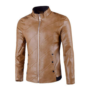 Chaqueta de Cuero para Hombre de Invierno de la Mejor Calidad, con Cierre, Cuello Alto, Impermeable, Resistente al Viento, Ecológica, en Todos los Colores y Tallas, Transpirable - Product Image 4