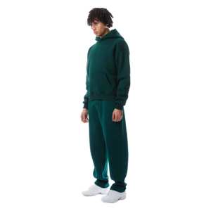 Nueva llegada de los hombres de algodón de lana Conjunto de sudadera de cuello redondo personalizado Jogging Sweatsuit con Unisex gimnasio chándal para el ejercicio de invierno - Product Image 2