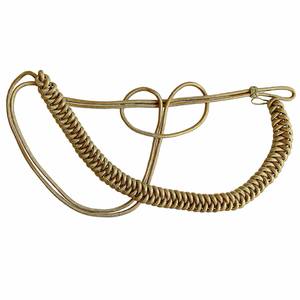 Cordón Fang Cord Marine 7 Gr, Diseño Clásico Chapado en Oro, Cordón de Algodón y Poliéster, Aiguillette Ornamental, Equipo de Defensa Personal - Product Image 1