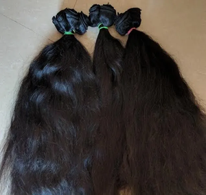 Venta al por mayor de extensiones de cabello humano virgen Remy sin procesar extensiones onduladas sin enredos y sin derramamiento para la fabricación de pelucas de salón - Product Image 1
