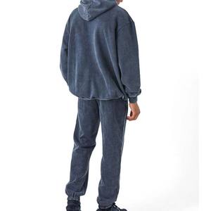 Conjunto Deportivo de Algodón 100% Lavado al Ácido para Hombre, Diseño 2 en 1, Moda Casual, Mangas Largas, Sudadera con Capucha, Venta al Por Mayor, Primavera-Otoño - Product Image 2