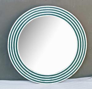 Espejo de Vidrio Hecho a Mano con Incrustaciones de Hueso Negro y Marfil, Diseño Industrial para Decoración de Hogar de Lujo, Sala de Estar, Bodas - Product Image 6