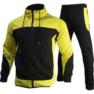 Traje deportivo con capucha de otoño-invierno para hombre, diseño relajado con bloques de color para correr al aire libre, senderismo, pesca, cierre de cremallera de talla grande - Product Image 6