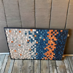 Arte Mural de Mosaico 3D Moderno y Lujoso Personalizado, Artesanía en Madera, Arte Abstracto Hecho a Mano con Tema de Árbol de Hojas Rojas, Estilo Mediterráneo Art Deco - Product Image 1