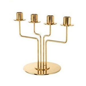 Bougeoir en métal pour éclairage et décoration d'intérieur Bougeoir décoratif élégant à finition antique - Product Image 4