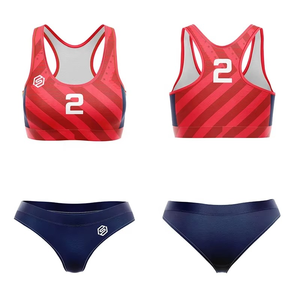 Uniforme de Voleibol de Playa Personalizado para Hombre, Diseño de Bandera, Verano, 100% Poliéster, Transpirable, Cómodo - Product Image 1