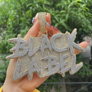 Nueva colección de lujo Iced Out Hip Hop colgante 14KT oro rosa VVS claridad Moissanite diamante joyería fina colgante y encanto - Product Image 2