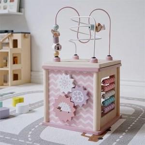 Multi-funzionale Montessori Bead Maze costa in legno <span class=keywords><strong>giocattolo</strong></span> di forma di corrispondenza educativo legnoso giocattoli Puzzle per bambini - Product Image 2