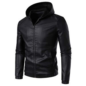 <b>Men</b> High Street Stand Collar <b>Jacket</b> Plain Dyed Breathable Windproof Eco-Friendly Fashion Genuine Leather Plus Winter Outdoor - Product Image 2