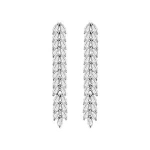 Pendientes de Perlas Geométricas para Boda y Fiesta Clara, Plata de Ley 925, Diseño Moderno - Product Image 1