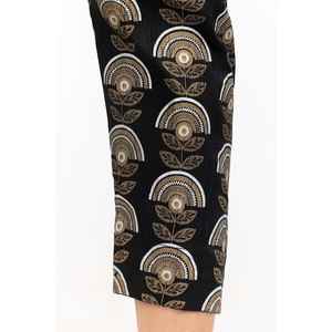 Pantalones Casuales Negros 100% Seda Cruda Talla XL, Corte Recto, Cintura Media, Crepé Transpirable, Estampado Serigrafiado TR-22-130 - Product Image 1