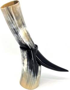 Cornes à boire viking avec support en corne de buffle, fabriquées par des artisans naturels, produit en vente chaude - Product Image 5