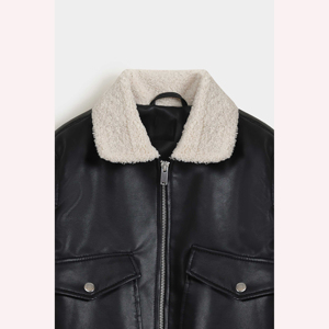 2026 New Arrival Trendy <b>Kids</b> Sheep Skin <b>Jacket</b> Stand Customizable Boys Girls Stylish Outerwear Comfortable Fashionable Front - Product Image 6