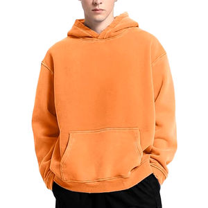 Sweat à capuche vierge pour hommes 100% coton vierge épais éponge française poids lourd sweats à capuche pour hommes surdimensionnés vente en gros - Product Image 1