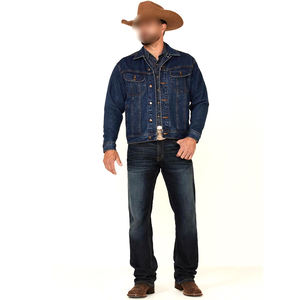 แจ็กเก็ตผ้ายีนส์ผู้ชายระบายอากาศได้ดีใส่สบายสีฟ้า - Product Image 2