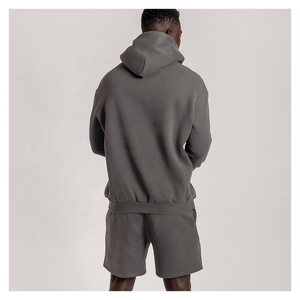 Conjunto de suéter con bordado personalizado para mujer, Conjunto de sudadera con capucha y Jogger informal liso, conjunto de pantalones cortos de algodón y lana unisex para hombre - Product Image 3