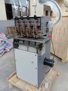 Qike TD-202 <span class=keywords><strong>machine</strong></span> à fabriquer des agrafes à double tête plate et à fil de selle à vitesse réglable - Product Image 2
