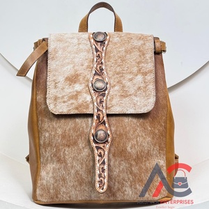 กระเป๋าเป้สะพายหลังสำหรับผู้หญิงกระเป๋าเป้สะพายหลังใส่แล็ปท็อปจุของได้เยอะดีไซน์เนอร์กระเป๋าหนังวัวแบบซ่อน - Product Image 1