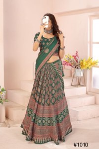 Nuevo lanzamiento Modern Party Real Modeling Cotton Lehenga (Cosido) Heavy Rayon Cotton Digital Print Reversible - Product Image 5