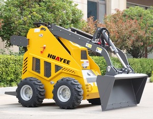 Compre la Minicargadora HUAYEE 4WD Amarilla, Tractor de Jardín Multifuncional con Ruedas - Product Image 3