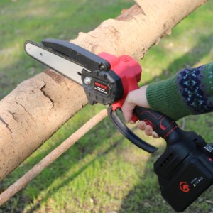 Fabricante de Motosserra da China 21V, Motosserra Elétrica Sem Fio para Corte de Madeira, Máquina de Motosserra <span class=keywords><strong>Mini</strong></span> Portátil com Corrente de Serra Afiada - Product Image 6