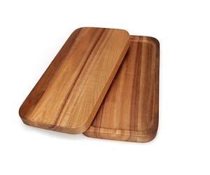 Plato de madera para servir para hotel y restaurante, Plato decorativo con forma personalizada, la última bandeja de madera de acacia más vendida - Product Image 2