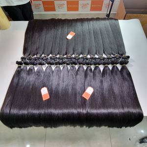 Super Promoción Extensiones de Cabello Virgen Remy Vietnamita Grado 12A, Liso Sedoso Natural Negro, Tejido a Máquina - Product Image 5