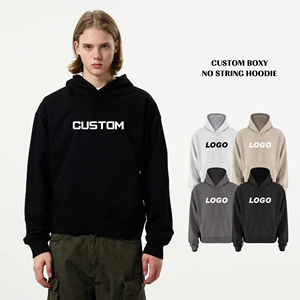 Sudadera con Capucha de Algodón, Corte Cuadrado, Sin Cordón, Unisex, Impresión DTG, Lisa, OEM ODM, Invierno 2026 - Product Image 1
