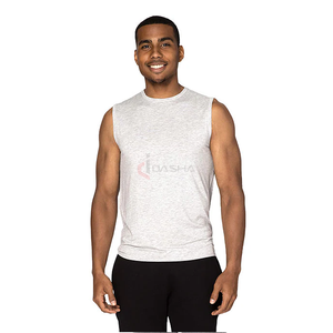 Débardeur musculaire personnalisé pour hommes, impression graphique, lavage glacé en détresse, fabricant de chemises d'entraînement de gymnastique sans manches - Product Image 4