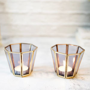 Graceful Luxury Ins Style Clear Glass Tea Light <b>Candle</b> <b>Holder</b> Mini Votive for Home Decor Christmas Decorative Accessory - Product Image 2